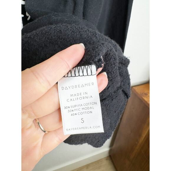 NWT Daydreamer LA Peace & Rock N Roll Black White Crew Neck Sweatshirt Small - Picture 5 of 5